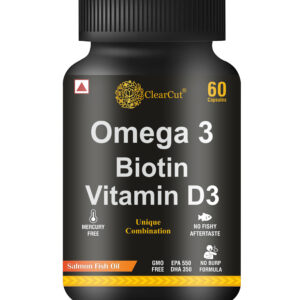 ClearCut omega 3 biotin vitamin D3 capsule