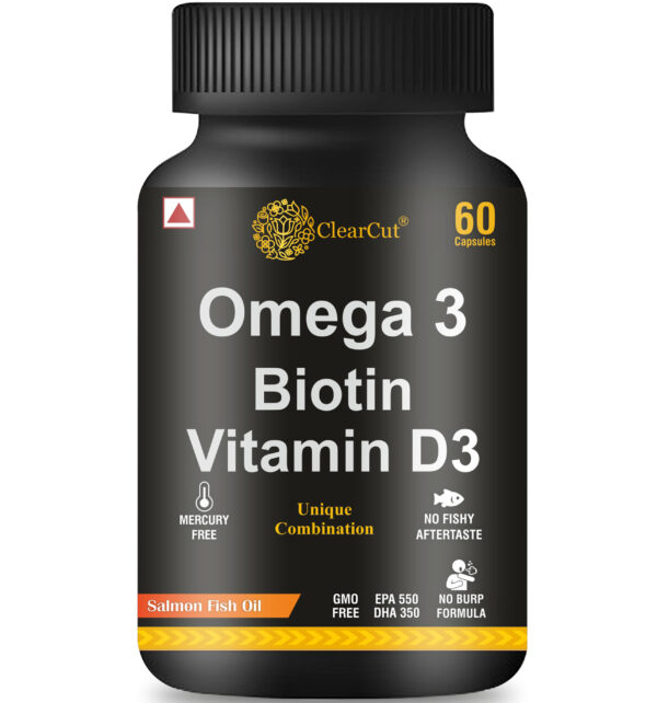 ClearCut omega 3 biotin vitamin D3 capsule