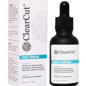 Clearcut vitamin c niacinamide face serum alpha arbutin retinol