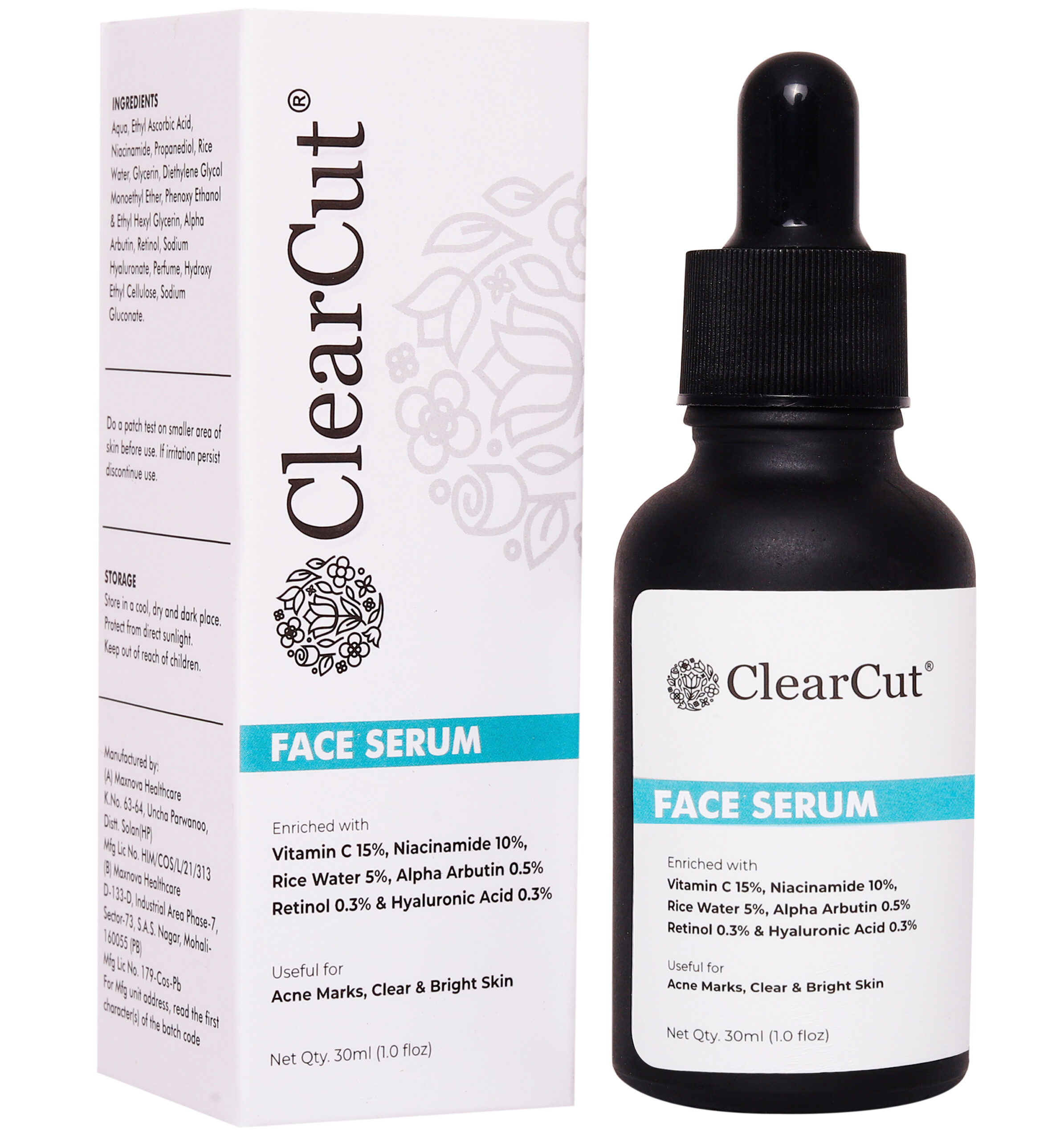 Face serum Clearcut vitamin c niacinamide face serum alpha arbutin retinol